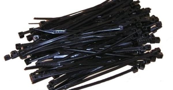 Negro Paquete de 100 ataduras de cable negras Ataduras de cable de nylon de alta calidad 150mm x 3,6mm Ataduras de cable Premium