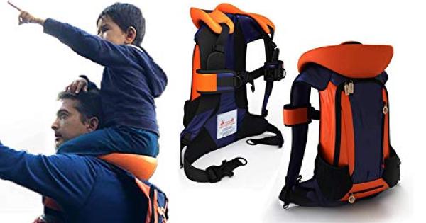 Child Shoulder Carrier Baby Saddle Toddler Hiking Backpack Baby Ankle Straps Hands Free Backpack-Holds a 44.1lb Child