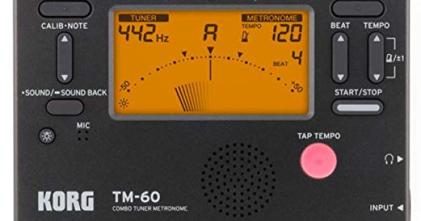 Korg tm60-bk/metronomo con contatto microfono Senza contatto Mic No Clip Mic Nero 