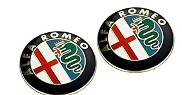 N//A 2 pcs//lot Vert Delta Logo Voiture Fender Autocollant Embl/ème Badge pour Alfa Romeo Mito 147156159 Giulietta Giulia
